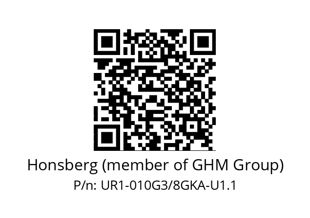   Honsberg (member of GHM Group) UR1-010G3/8GKA-U1.1