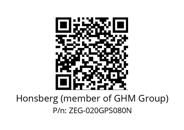   Honsberg (member of GHM Group) ZEG-020GPS080N