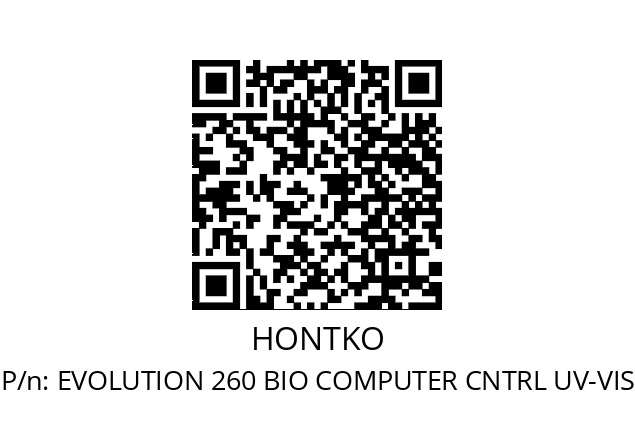   HONTKO EVOLUTION 260 BIO COMPUTER CNTRL UV-VIS