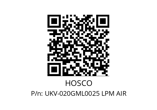   HOSCO UKV-020GML0025 LPM AIR