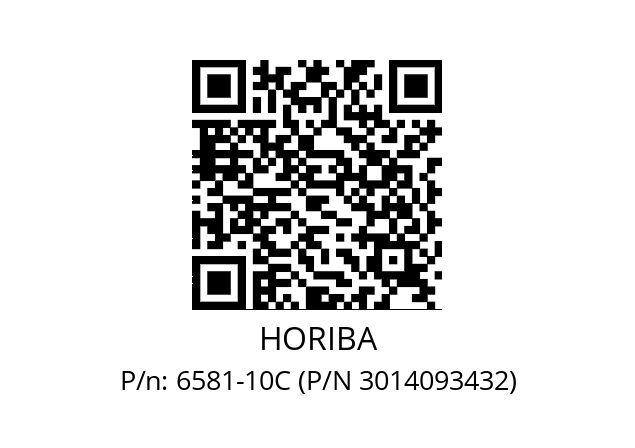   HORIBA 6581-10C (P/N 3014093432)