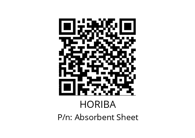   HORIBA Absorbent Sheet