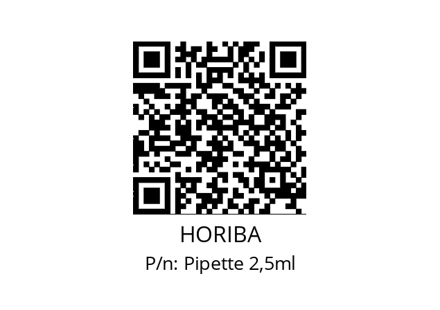   HORIBA Pipette 2,5ml