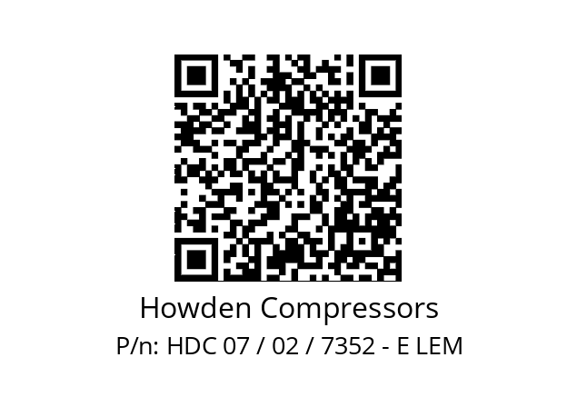   Howden Compressors HDC 07 / 02 / 7352 - E LEM