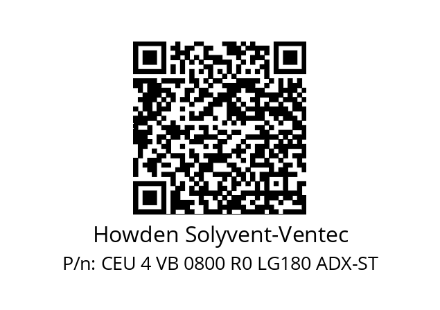   Howden Solyvent-Ventec CEU 4 VB 0800 R0 LG180 ADX-ST