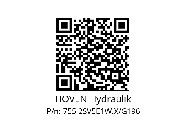   HOVEN Hydraulik 755 2SV5E1W.X/G196