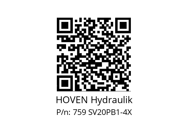   HOVEN Hydraulik 759 SV20PB1-4X