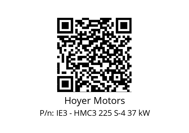   Hoyer Motors IE3 - HMC3 225 S-4 37 kW