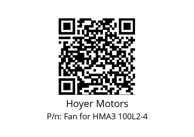   Hoyer Motors Fan for HMA3 100L2-4