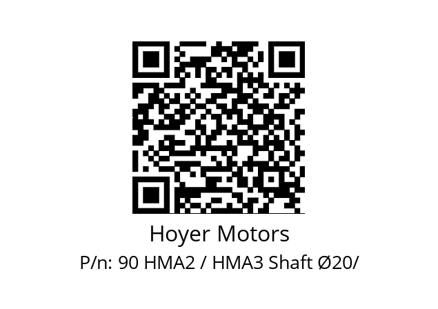   Hoyer Motors 90 HMA2 / HMA3 Shaft Ø20/