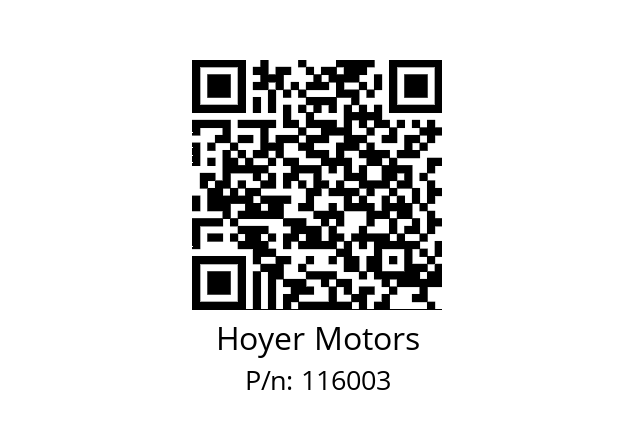   Hoyer Motors 116003