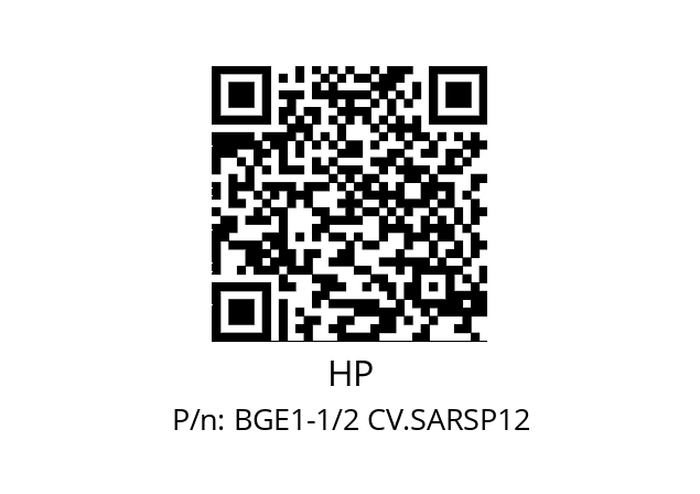   HP BGE1-1/2 CV.SARSP12