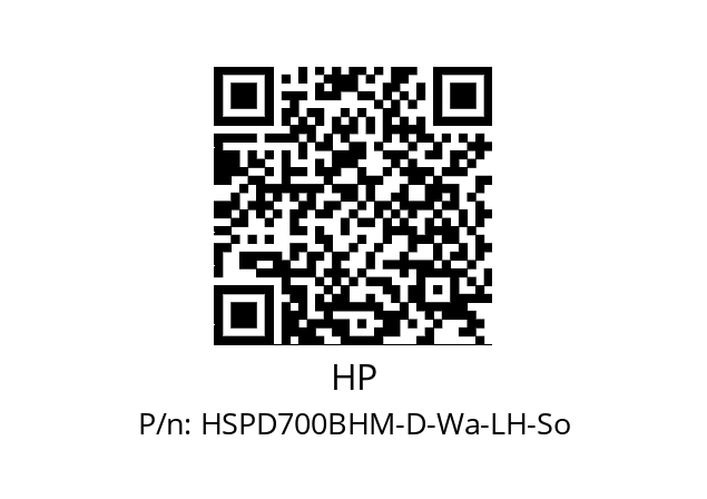   HP HSPD700BHM-D-Wa-LH-So