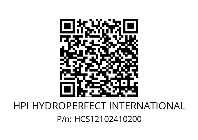   HPI HYDROPERFECT INTERNATIONAL HCS12102410200