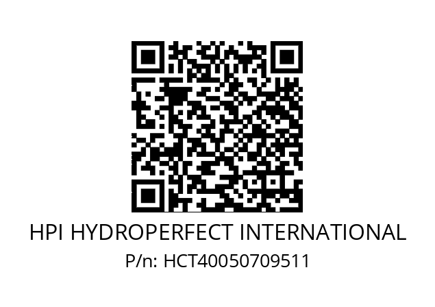   HPI HYDROPERFECT INTERNATIONAL HCT40050709511