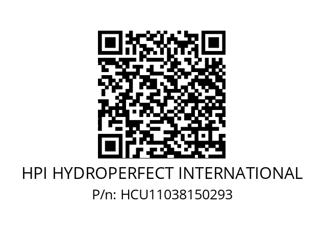   HPI HYDROPERFECT INTERNATIONAL HCU11038150293