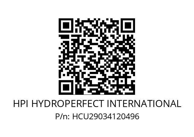   HPI HYDROPERFECT INTERNATIONAL HCU29034120496