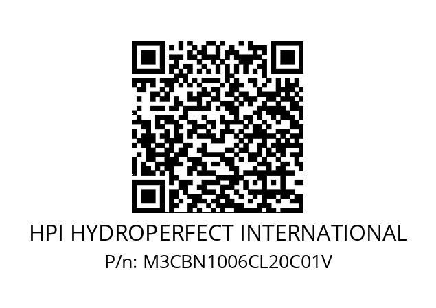   HPI HYDROPERFECT INTERNATIONAL M3CBN1006CL20C01V