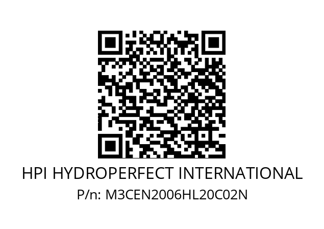   HPI HYDROPERFECT INTERNATIONAL M3CEN2006HL20C02N