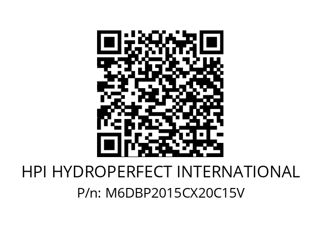   HPI HYDROPERFECT INTERNATIONAL M6DBP2015CX20C15V