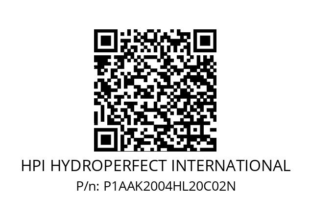   HPI HYDROPERFECT INTERNATIONAL P1AAK2004HL20C02N