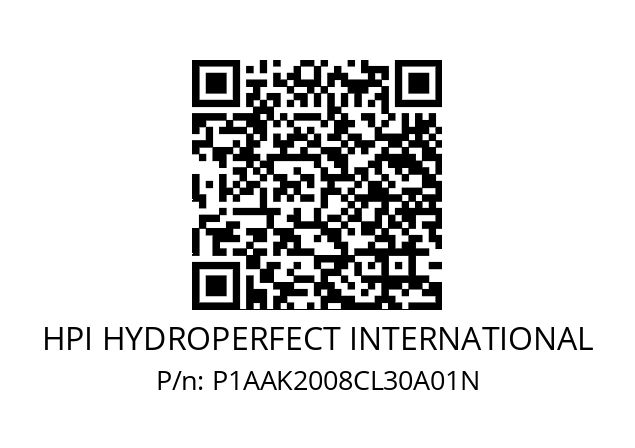   HPI HYDROPERFECT INTERNATIONAL P1AAK2008CL30A01N