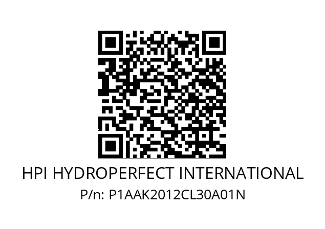   HPI HYDROPERFECT INTERNATIONAL P1AAK2012CL30A01N