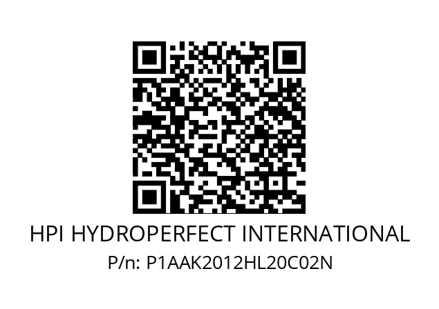   HPI HYDROPERFECT INTERNATIONAL P1AAK2012HL20C02N