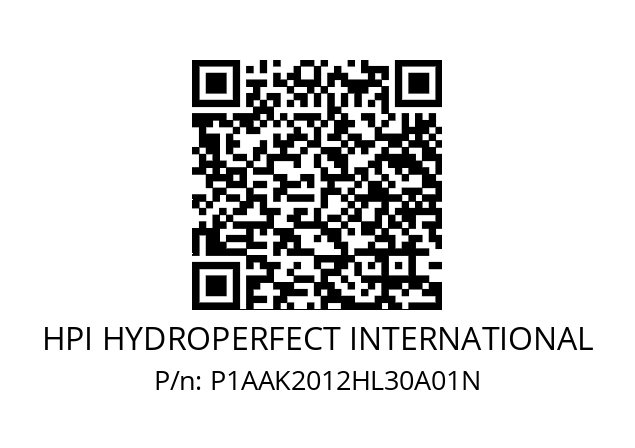   HPI HYDROPERFECT INTERNATIONAL P1AAK2012HL30A01N