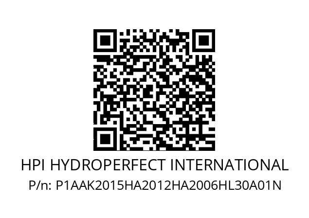   HPI HYDROPERFECT INTERNATIONAL P1AAK2015HA2012HA2006HL30A01N