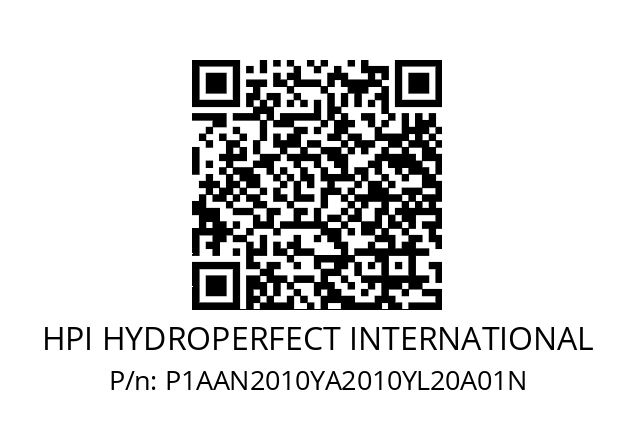   HPI HYDROPERFECT INTERNATIONAL P1AAN2010YA2010YL20A01N