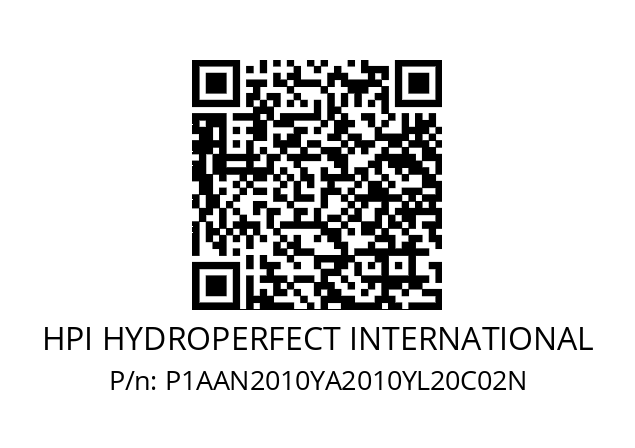   HPI HYDROPERFECT INTERNATIONAL P1AAN2010YA2010YL20C02N