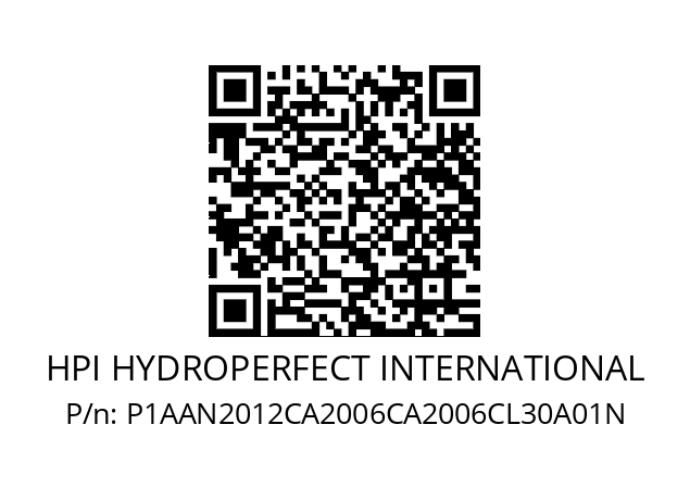   HPI HYDROPERFECT INTERNATIONAL P1AAN2012CA2006CA2006CL30A01N