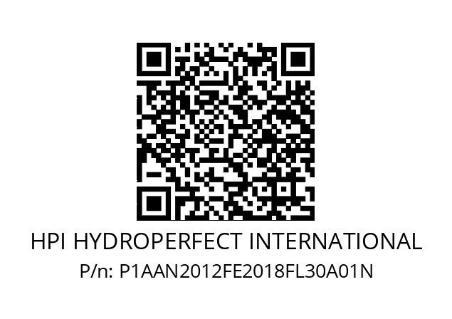   HPI HYDROPERFECT INTERNATIONAL P1AAN2012FE2018FL30A01N