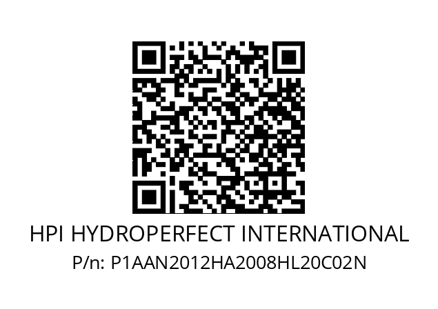   HPI HYDROPERFECT INTERNATIONAL P1AAN2012HA2008HL20C02N