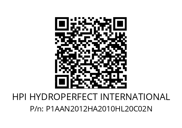   HPI HYDROPERFECT INTERNATIONAL P1AAN2012HA2010HL20C02N