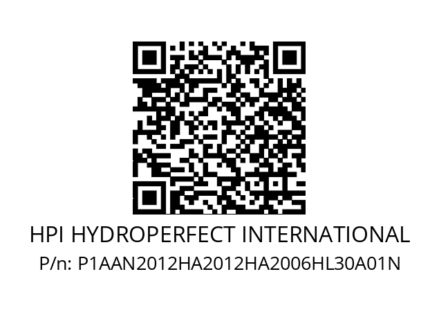   HPI HYDROPERFECT INTERNATIONAL P1AAN2012HA2012HA2006HL30A01N