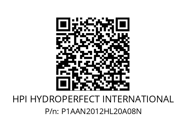   HPI HYDROPERFECT INTERNATIONAL P1AAN2012HL20A08N