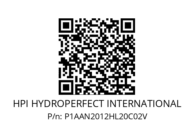   HPI HYDROPERFECT INTERNATIONAL P1AAN2012HL20C02V