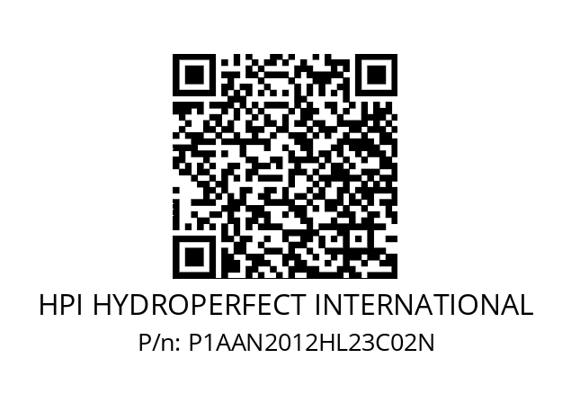   HPI HYDROPERFECT INTERNATIONAL P1AAN2012HL23C02N