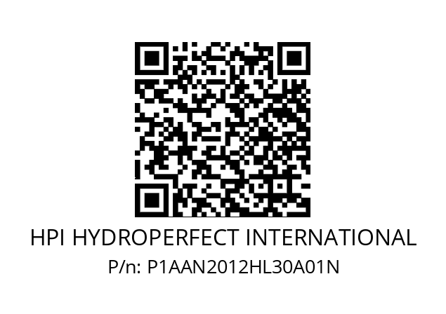   HPI HYDROPERFECT INTERNATIONAL P1AAN2012HL30A01N