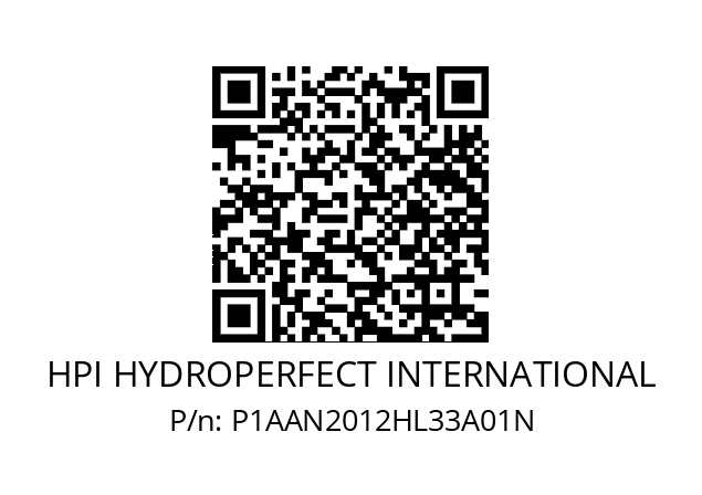   HPI HYDROPERFECT INTERNATIONAL P1AAN2012HL33A01N