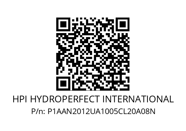   HPI HYDROPERFECT INTERNATIONAL P1AAN2012UA1005CL20A08N