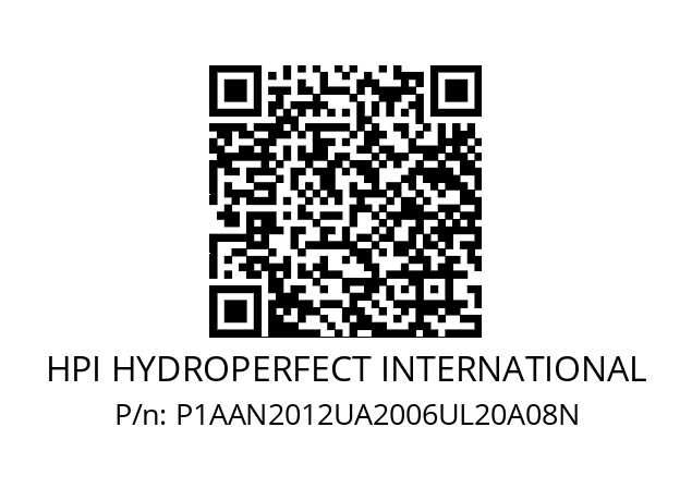   HPI HYDROPERFECT INTERNATIONAL P1AAN2012UA2006UL20A08N