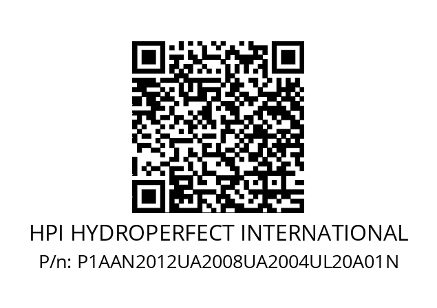   HPI HYDROPERFECT INTERNATIONAL P1AAN2012UA2008UA2004UL20A01N