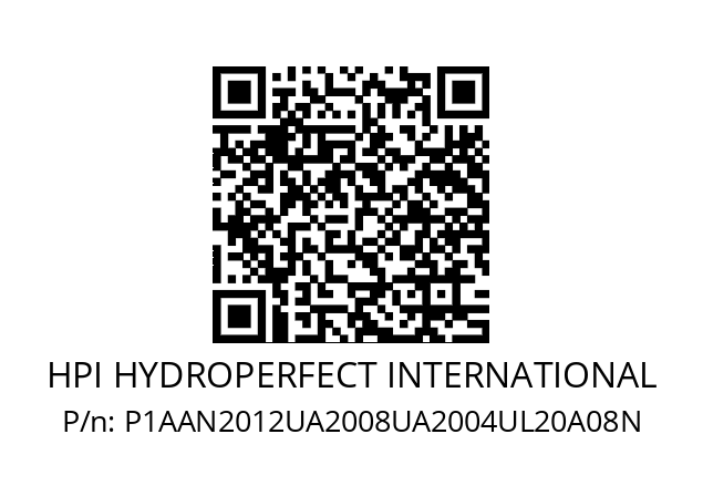   HPI HYDROPERFECT INTERNATIONAL P1AAN2012UA2008UA2004UL20A08N