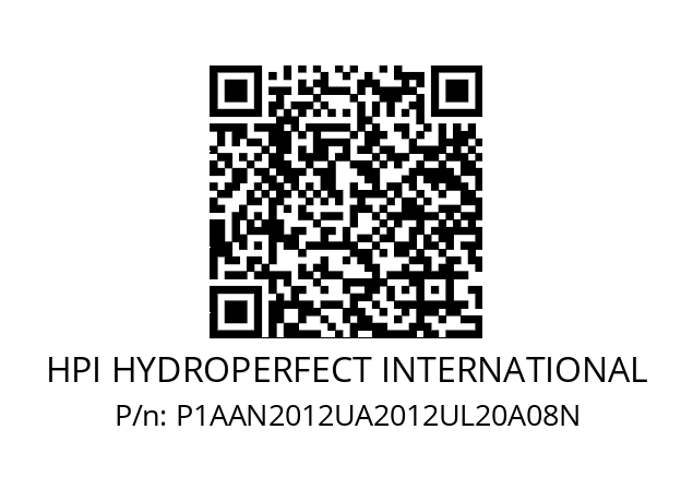   HPI HYDROPERFECT INTERNATIONAL P1AAN2012UA2012UL20A08N