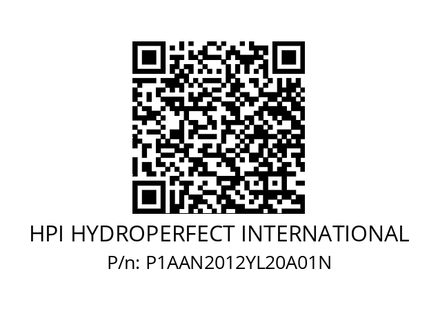   HPI HYDROPERFECT INTERNATIONAL P1AAN2012YL20A01N