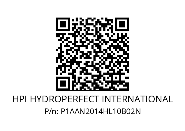   HPI HYDROPERFECT INTERNATIONAL P1AAN2014HL10B02N