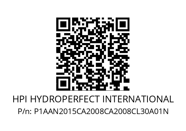   HPI HYDROPERFECT INTERNATIONAL P1AAN2015CA2008CA2008CL30A01N